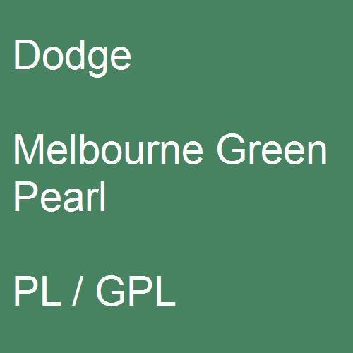 Dodge, Melbourne Green Pearl, PL / GPL.